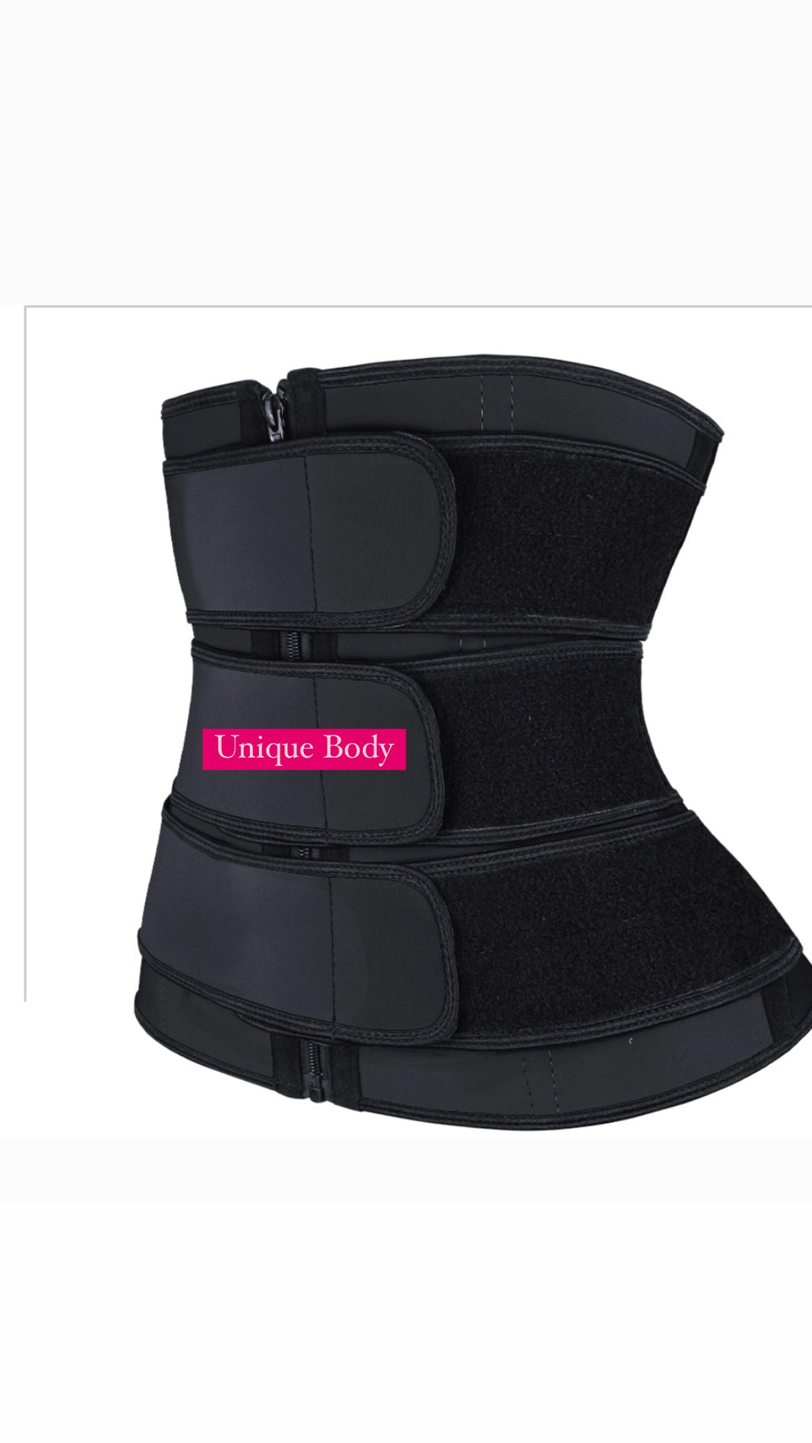 Unique 3 Zipper Belt Waist Trainer