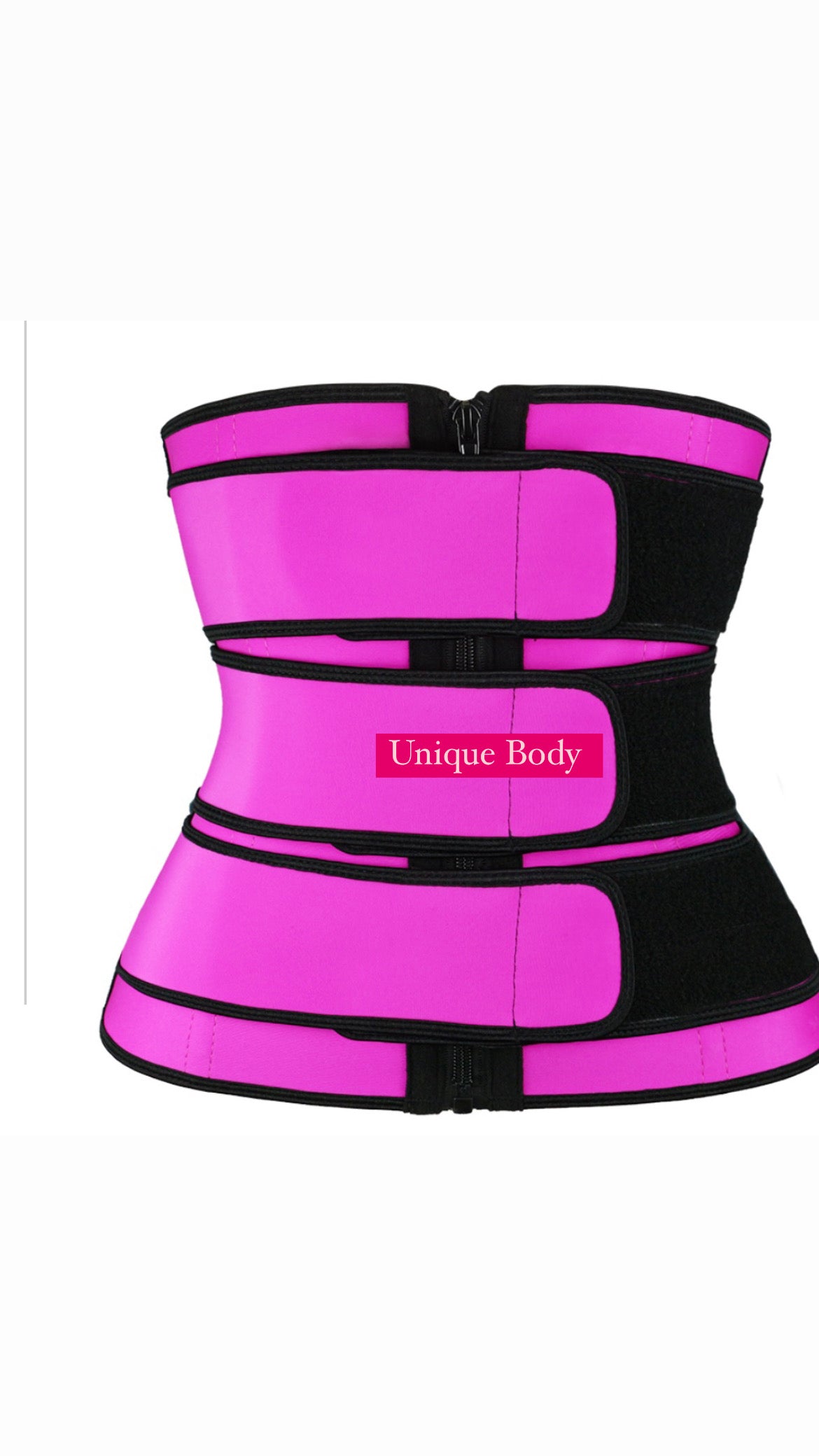 Unique 3 Zipper Belt Waist Trainer